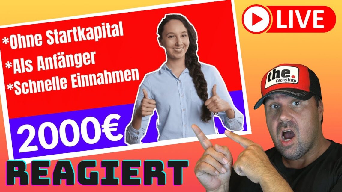 Wie Du 2000€ mit Dieser Strategie im Internet Verdienen kannst! (Online Geld verdienen) [Reaction]